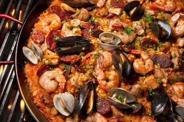 Paella au Camping 